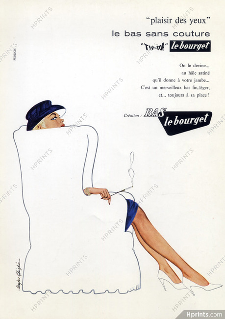 Le Bourget (Stockings) 1957 Hugues Ghiglia, Cigarette Holder