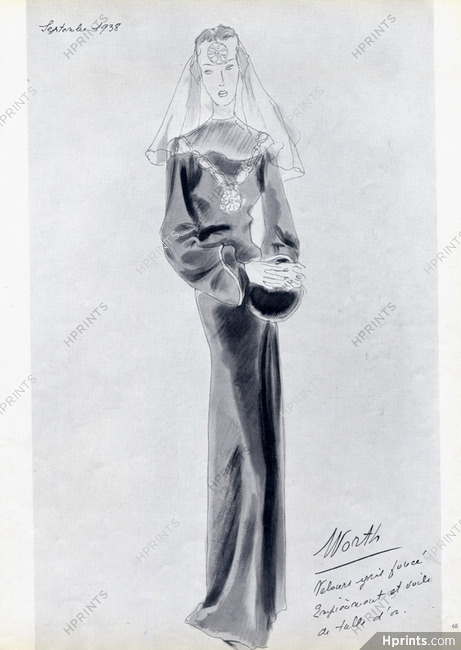 Worth 1938 Evening Dress, André Delfau