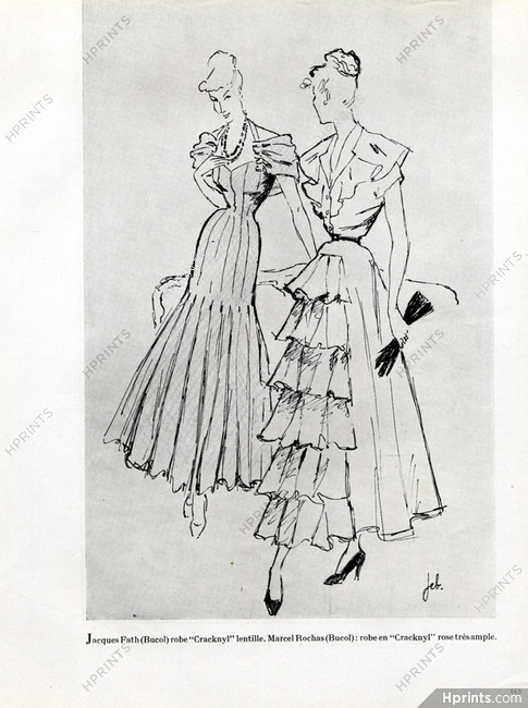 Fath & Marcel Rochas Summer Dresses 1948 Jeb