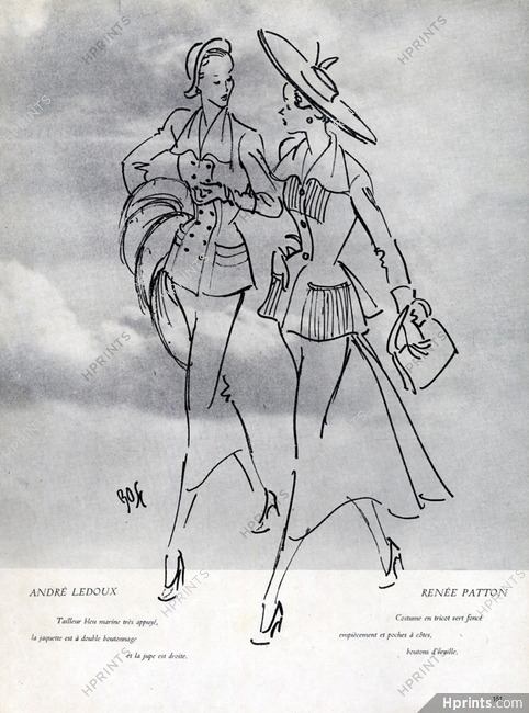 André Ledoux & Renée Patton 1949 Suits, Fernando Bosc