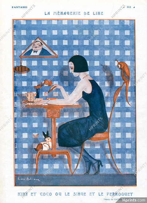 Zaliouk 1922 Kiki de Montmartre et Coco le Perroquet