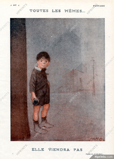 Poulbot 1922 ''Elle viendra pas'' Children, Kids
