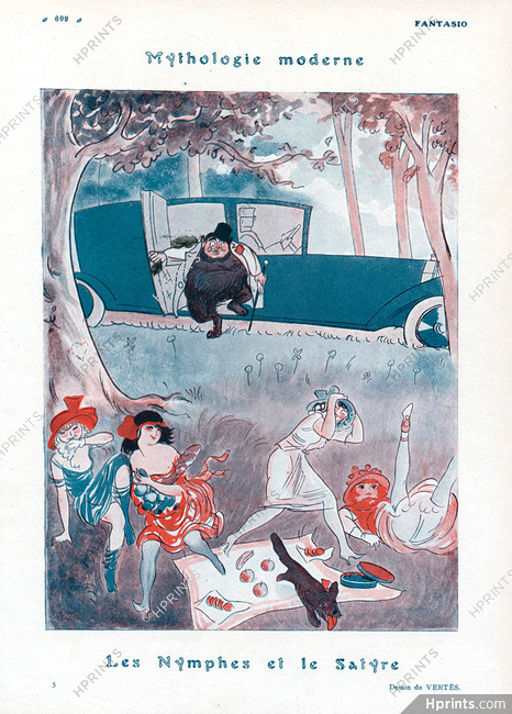 Les Nymphes et le Satyre, 1922 - Marcel Vertès Picnic