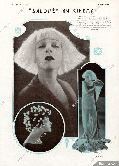 "Salomé" au Cinéma, 1922 - Nazimova, Photo Dely