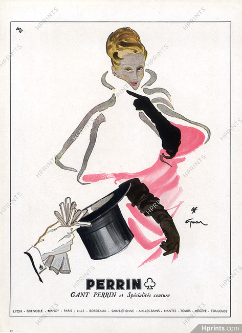 Perrin (Gloves) 1947 René Gruau