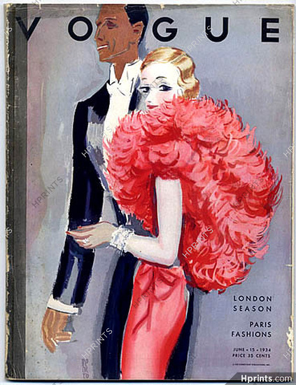 Vogue USA 1934 June 15th Benito London Season Paris Fashions, 96 pages