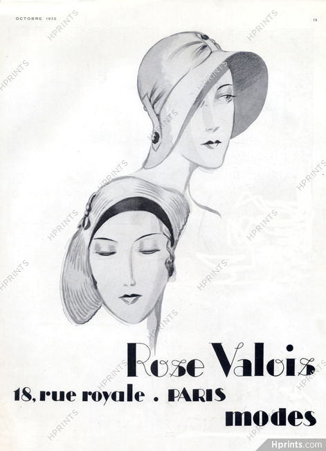 Rose Valois (Millinery) 1930 Hats