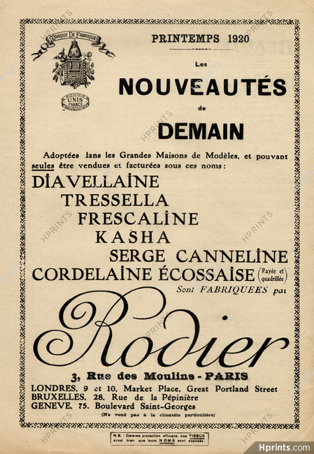Rodier 1920