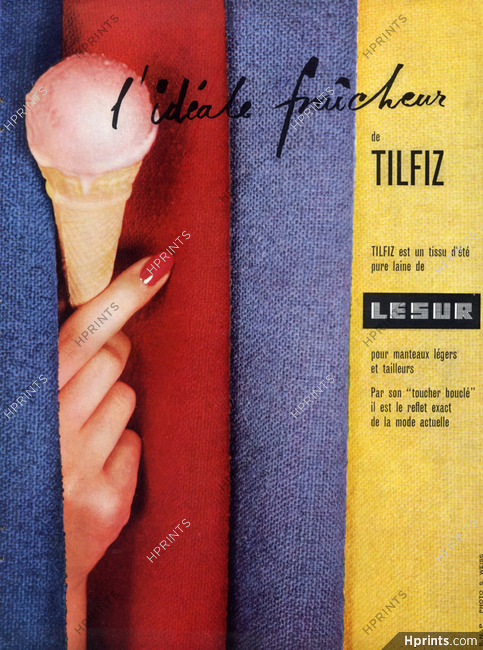 Lesur (Fabric) 1956 Ice Cream Cone