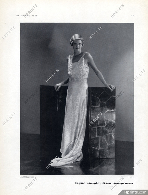 Louiseboulanger 1931 Evening Gown Photo Hoyningen-Huene