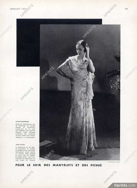 Augustabernard 1930 Evening Gown, Photo George Hoyningen-Huene
