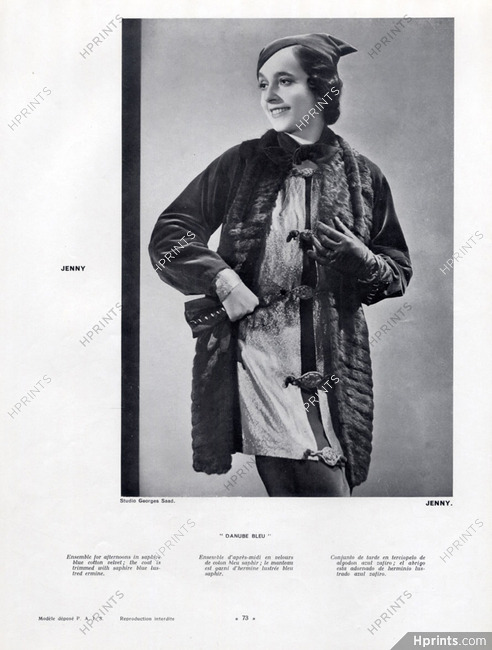 Jenny 1934 Ermine Jacket, Photo Georges Saad