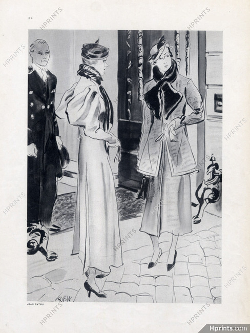 Jean Patou 1934 Winter Coat, Willaumez, Store Shop