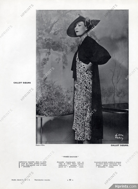 Callot Soeurs 1934 Afternoon ensemble