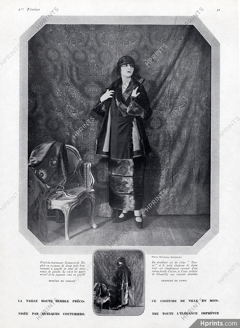 Callot Soeurs 1923 Comtesse de Zogheb Photo Wladimir Rehbinder