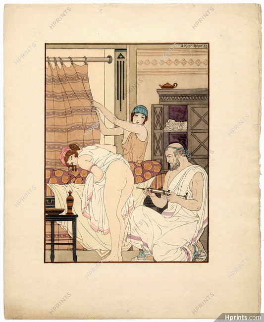 Joseph Kuhn-Régnier 1932 Hippocrate, Classical Antiquity Greece, Nude, Pochoir