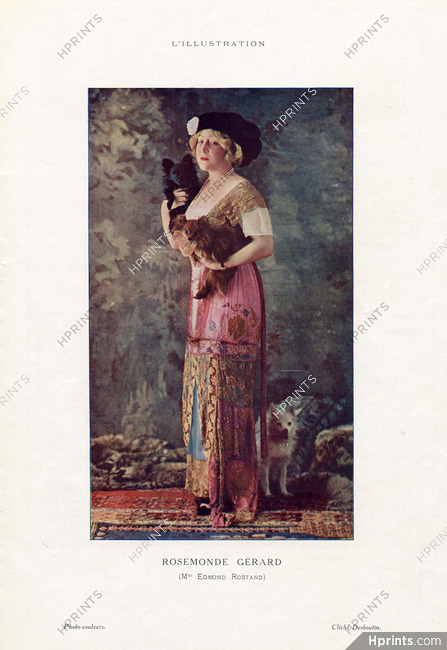 Rosemonde Gérard (Mrs Edmond Rostand) 1914 Photo Desboutin