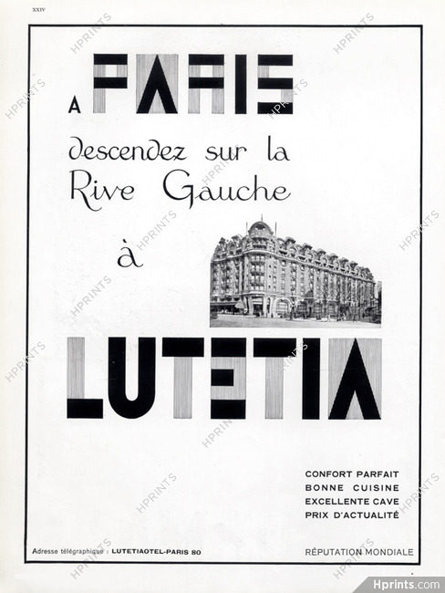 Hotel Lutetia Paris Rive Gauche (Hotel) 1934
