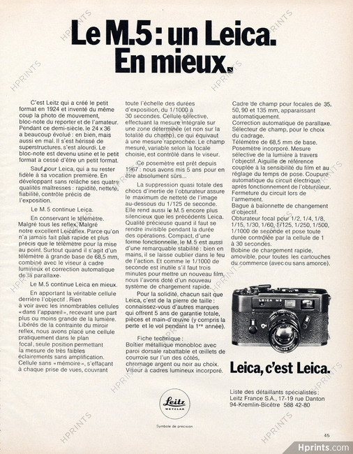 Leica Leitz 1972 Leica M5