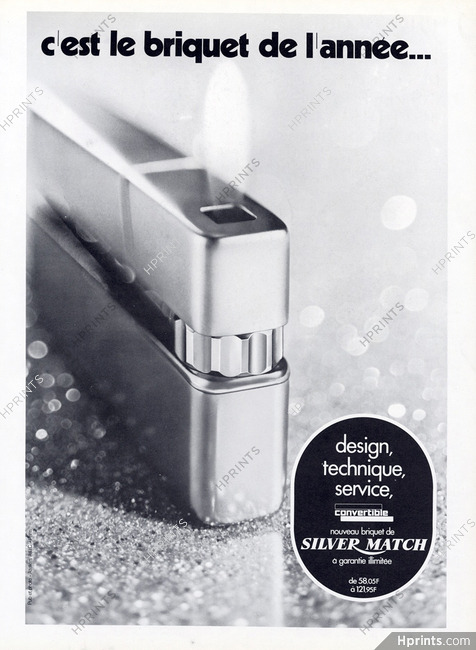 Silver Match 1973 Lighter