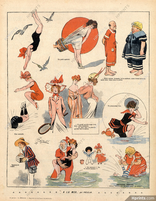 René Prejelan 1905 Beach, Comic Strip
