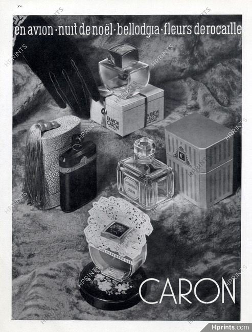 Caron (Perfumes) 1937 Bellodgia, En Avion, Fleurs De Rocaille, Nuit De Noël