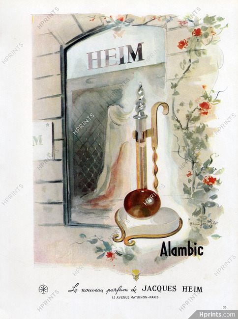 Jacques Heim (Perfumes) 1945 Alambic Shop Henry Jean Gilot