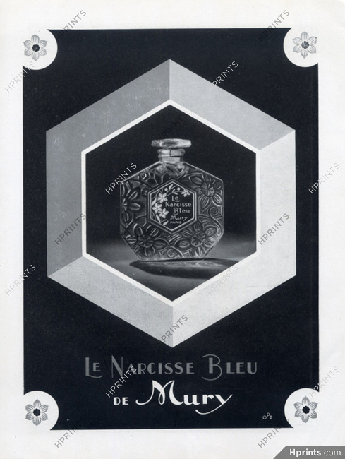 Mury (Perfumes) 1943 Le Narcisse Bleu, Art Deco