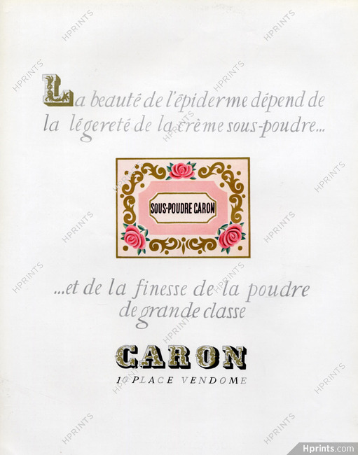 Caron (Cosmetics) 1956 Sous-Poudre