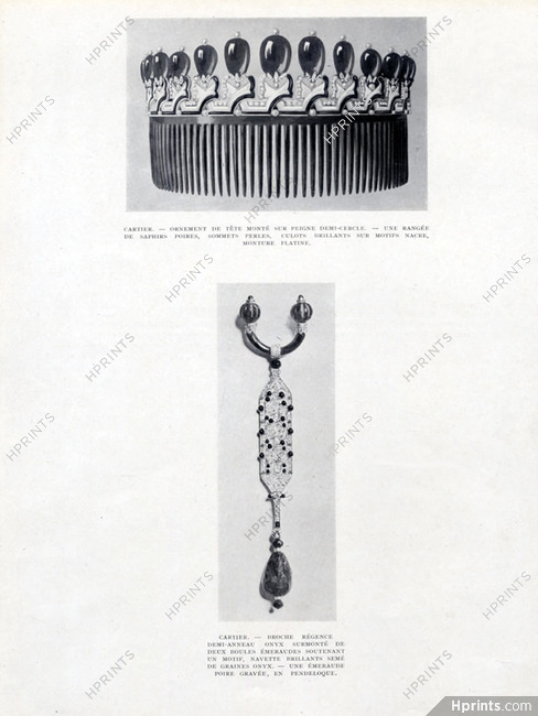 Cartier 1925 Ornement de tête monté sur Peigne Broche Régence