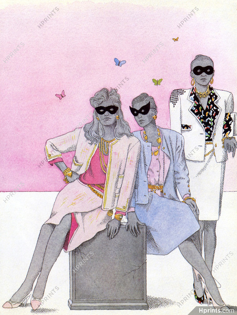 Chanel 1983 Pierre Le Tan Fashion Illustration