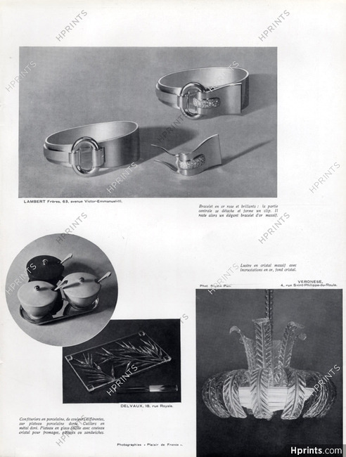 Lambert (Jewels) 1937 Set of Jewels Art Deco