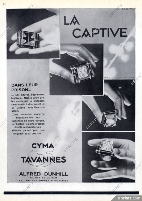Cyma (Watches) 1930 La Captive, Tavannes, Laure Albin Guillot