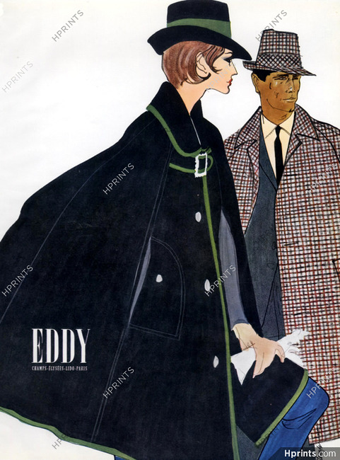 Eddy (Clothing) 1962 Stemp Cape Woman & Coat Man