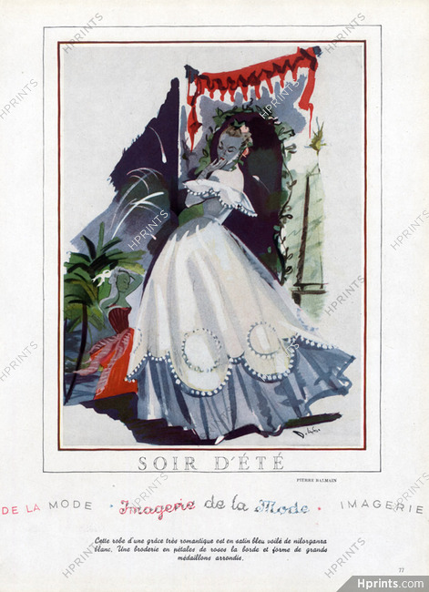 Pierre Balmain 1946 "Soir d'été" Evening Gown, André Delfau
