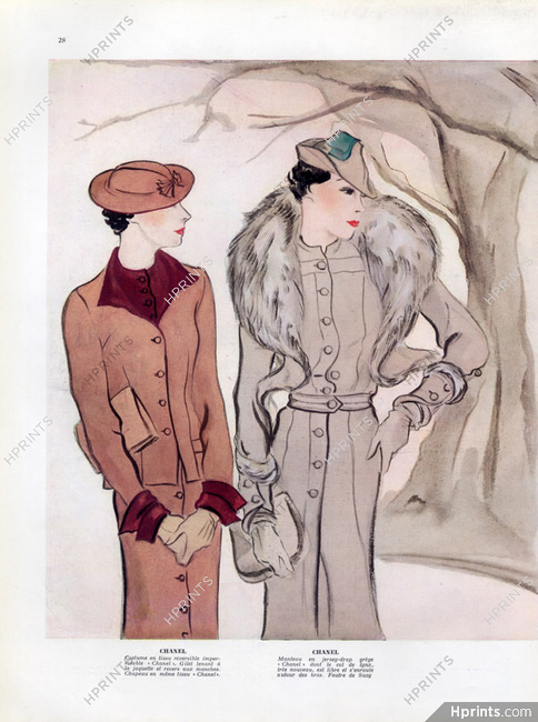 Karsavina 1934 Chanel Fashion Suit Fur