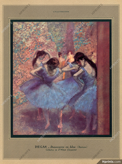 Degas 1937 ''Danseuses en Bleu'' Dancers in Blue, Ballet