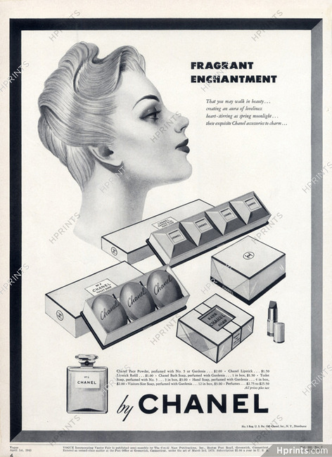 Chanel (Cosmetics) 1943 Bath Soap Gardenia Hand Soap N°5