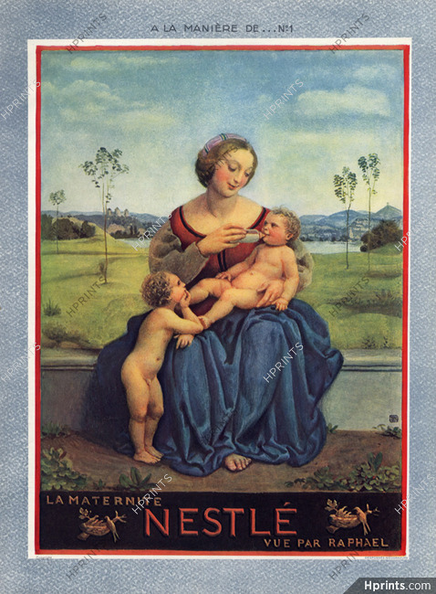 Nestle 1935 La Maternité a la manière de... n°1 - Raphael