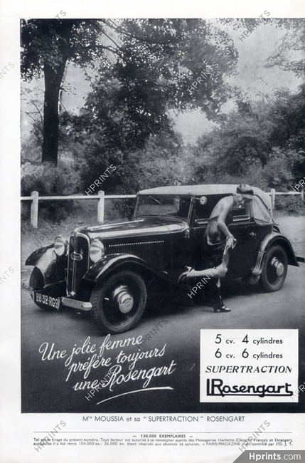 Rosengart (Cars) 1933 Melle Moussia Supertraction