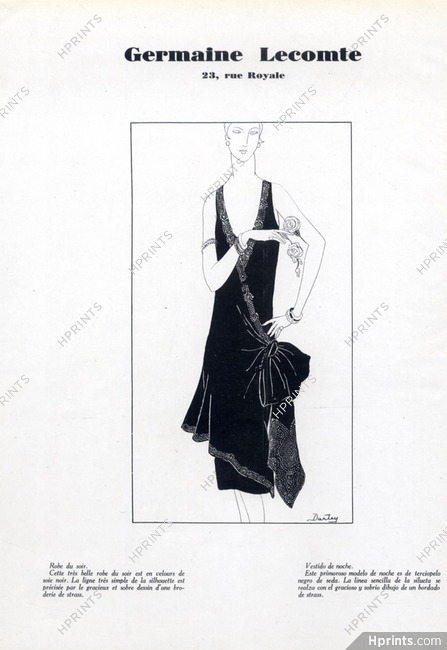 Germaine Lecomte 1926 Evening Gown
