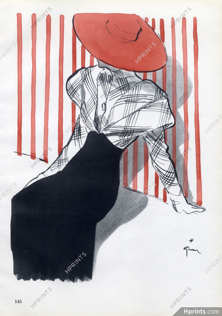 Mad Carpentier 1946 Fashion Illustration René Gruau