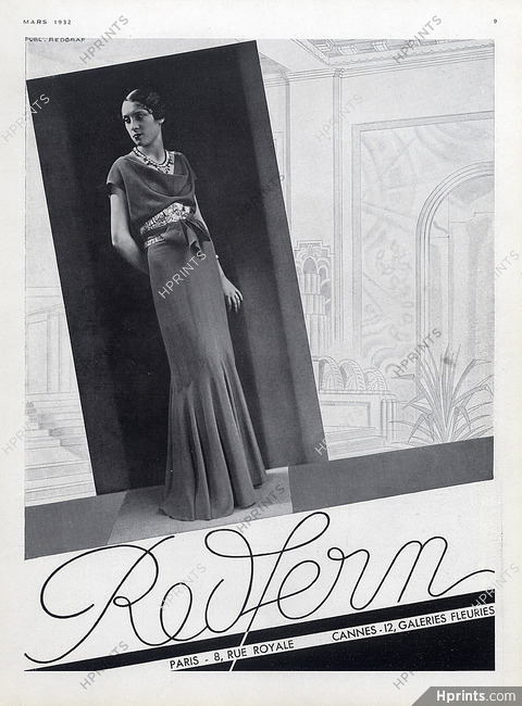Redfern (Couture) 1932 Evening Gown
