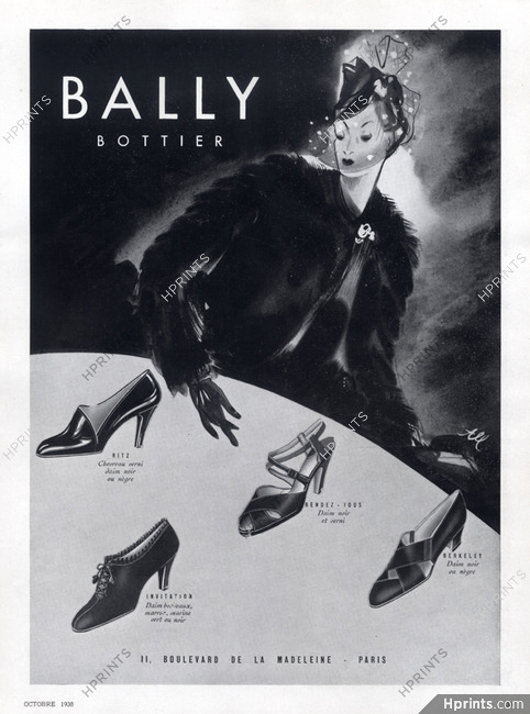 Bally (Shoes) 1938 — Advertisement