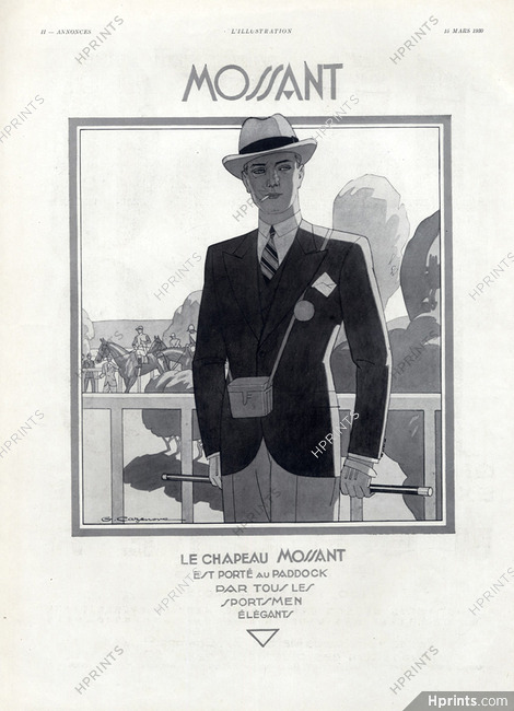 Mossant (Hats) 1930 Sportsmen Horse Racing Cazenove