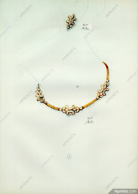 Necklace - (Cartier) Set of Jewels Archive Document
