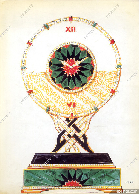 Jewels Small Clock - (Cartier) Archive Document