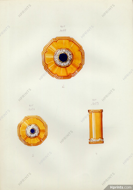 Goods (Cartier ?) Glazed photo paper Ref. 1087, 1088, 1089 Archive