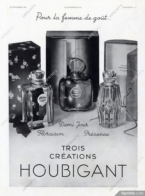 Houbigant (Perfumes) 1937 Floraison Demi-Jour Présence
