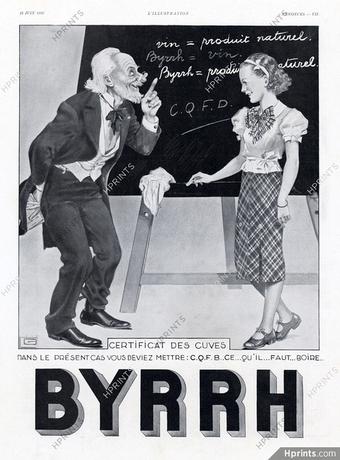 Byrrh 1935 Léonnec School Girl